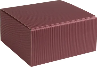 Produktbild von Geschenkbox aus offener Wellpappe, Geripptes Karton BORDEAUX, Format 30x30x11cm, 35 St.
