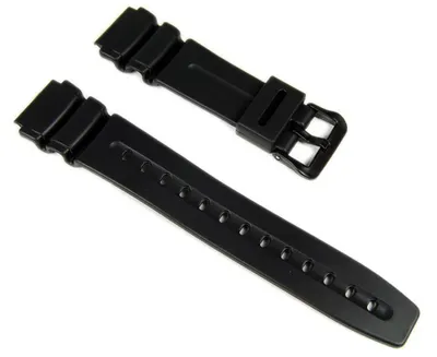 Produktbild von Casio Collection Uhrenarmband 19mm Resin schwarz DW-290, AD-300