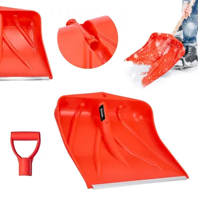Produktbild von Schneeschaufel Schneeschieber Schneeräumer - Orange - Kunststoff mit Aluminiumkante - 46,5 cm
