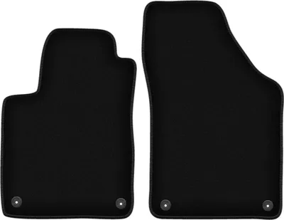 Produktbild von Wielganizator Velours-Autoteppiche vorne – passend für Peugeot RCZ (Coupe, Bj. 2010-2015) –  schwarz, passgenau, mit Befestigungen set 2 Stk.