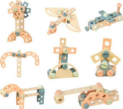 Produktbild von Aga4Kids Holzbaukasten 66 Teile