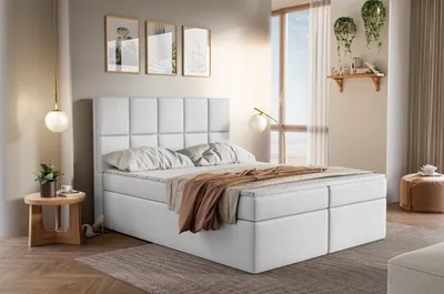 Produktbild von Kontinentalbett POLLY mit Taschenmatratze 160x200 cm Madryt 920 mit Topper
