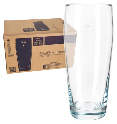 Produktbild von 12er Set Willibecher 0,5 L geeicht Bierglas Trinkglas Cocktails Drinks