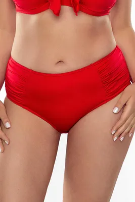 Obrázok produktu pre Vivisence 3002 dámske plavky bez vzoru s vysokým pásom, časť eu, červená, 44