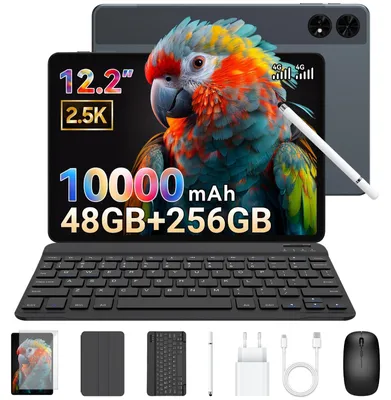 Produktbild von 12 Zoll Tablet mit Tastatur und Stift 48 GB + 256 GB 10000 mAh