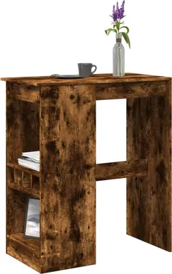 Imagen del producto de Maison Exclusive: Barra con estante, roble ahumado, 90x47,5x103,5 cm, material de madera