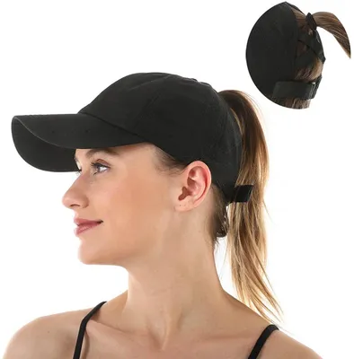 Immagine prodotto di Cappellino da baseball Minicee da donna con apertura per la coda di cavallo, protezione UV, estate