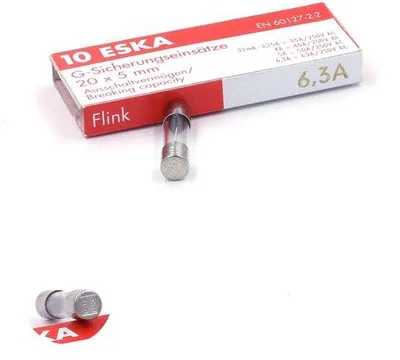 Produktbild von Famanu Glassicherung 6,3A/250V - 5x20mm Set von 10