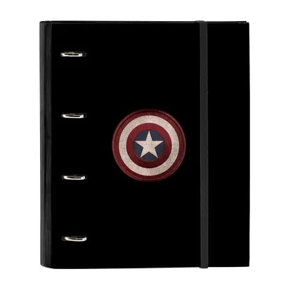 Image de Classeur à anneaux Capitán América Noir (27 x 32 x 3.5 cm)