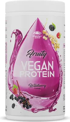 Produktbild von Fruity Vegan Protein - 400g : Wildberry I (Eiweiss I Eiweiß) I Erbsenprotein Hydrolysat I fettfrei I ohne Zuckerzusatz I BCAA I perfekte Löslichkeit I Muskelaufbau I Softdrink I Erfrischungsgetränk I Fruchtsaft - Geschmack