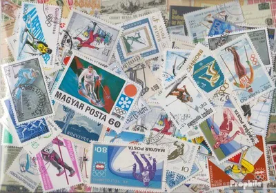 Produktbild von Briefmarken Motive 100 verschiedene Skisport Marken