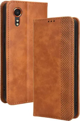 Produktbild von Samsung Galaxy Xcover 7 Hülle - Coverup Vintage Style Klapphülle - Braun