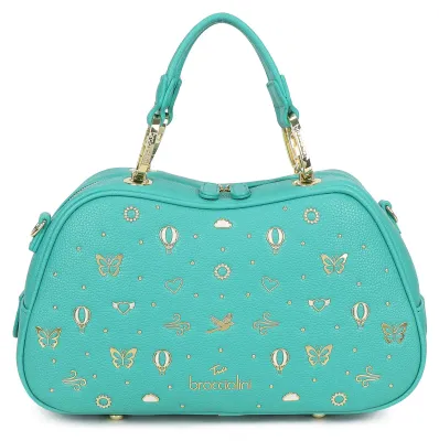 Produktbild von Braccialini Candy Bowlingbag aus Kunstleder in Grau mit Doppelhenkeln sowie
