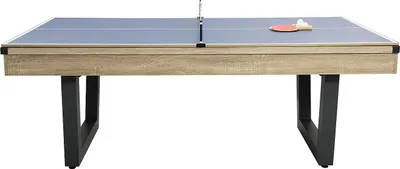 Produktbild von Mehrzwecktisch - Billard und Ping-Pong - Natürliches Licht und schwarz - B 213,4 x T 111,8 x H 78,5 cm - MELIAN