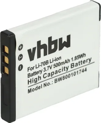 Produktbild von vhbw Akku kompatibel mit Olympus VG-120, FE-4040, X940, VG-110, VG-150, D-700, VG-160, FE-5040, FE-4020, VG-130 Kamera (500 mAh, 3,7 V, Li-Ion)