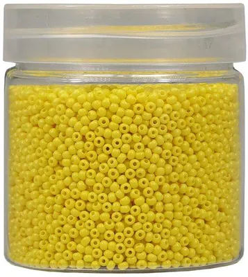 Obrázek produktu pro 2mm kulaté skleněné korálky, 10 000 kusů v krabičce, 12/0 světle žluté drobné korálky na šperky, jako jsou náušnice, náramky a náhrdelníky