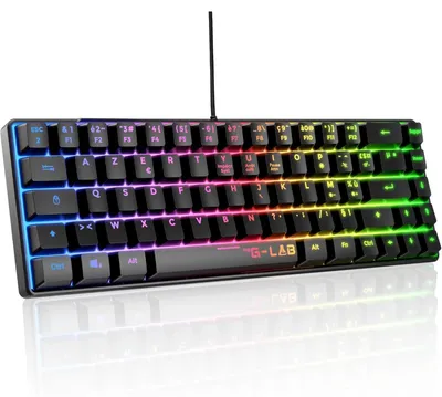 Image de Clavier de jeu compact 60% - Disposition AZERTY - Rétroéclairage RGB