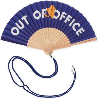 Produktbild von LEGAMI Faltfächer Out of Office Blau – Handfächer