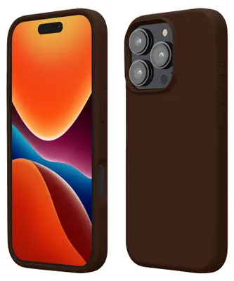Produktbild von kwmobile Handyhülle für iPhone 16 Pro Max Hülle, für iPhone 16 Pro Max Case - Hülle Silikon - kabelloses Laden - Chocolate