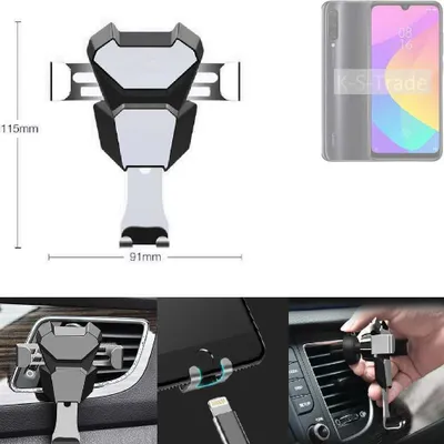 Produktbild von K-S-Trade Lüftungshalterung kompatibel mit Xiaomi Redmi A3 kompakte Handy-Halterung Lüftungsschlitz Lüftungsgitter Autohalterung KFZ Auto-Halterung
