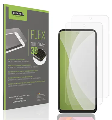 Image de 2x Full Cover mat Film pour Motorola Moto G67 Power Film de protection ecrán