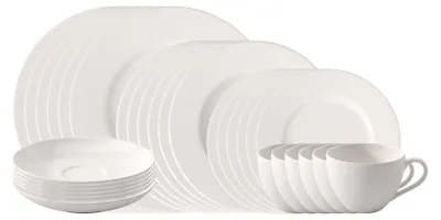 Produktbild von vivo - Villeroy & Boch Group Basic White Komplettservice 42-teilig für 6 Personen – Tafel, Kaffee, Bowls & Becher