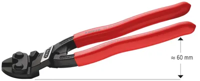 Produktbild von Knipex 71 41 200, Bolzenschneiderzange, 6 mm, Chrom-Vanadium-Stahl, Kunststoff, Rot, 200 mm