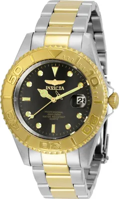 Obrázok produktu pre Invicta Pro Diver 29941 Pánske Hodinky - Quartz Hnacie - Nerezová Oceľ s Čiernym Ciferníkom - 37 mm