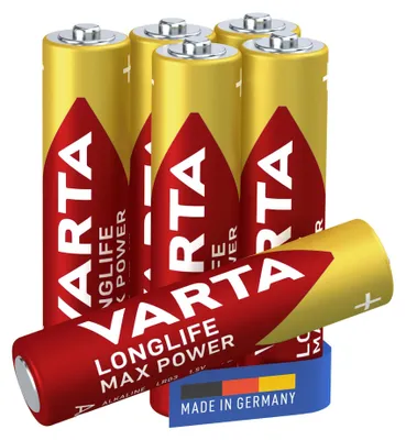 Productafbeelding van VARTA AAA-batterijen, 6 stuks, Longlife Max Power, alkaline microbatterijen