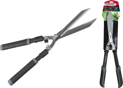 Image de Cisaille à haies professionnelle Arbuste Buis Cisaille à main Lame droite ondulée