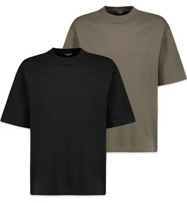 Produktbild von Sublevel Kurzarm T-Shirt Rundhalsausschnitt 2er-Set Unifarben  Größe: S