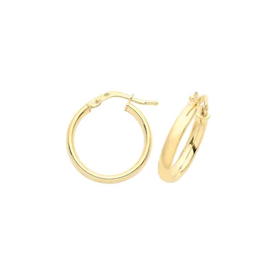 Produktbild von Edle 9 Karat (375) Gold Damen - Paar Creolen - 15mm; TRS37520MM15