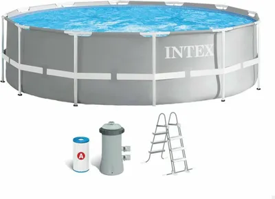 Produktbild von Intex 26716, 8592 l, Gerahmter Pool, Erwachsener & Kind, Leiter, Blau, Grau, 40,8 kg
