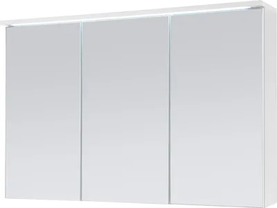 Produktbild von Spiegelschrank Badschrank Spiegel Badhängeschrank Badmöbel "Kirkja I" Weiß / Weiß 100 cm