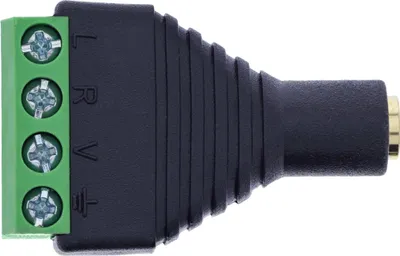 Immagine prodotto di InLine® Jack femmina da 3,5 mm a 4 poli su morsettiera, stereo/microfono
