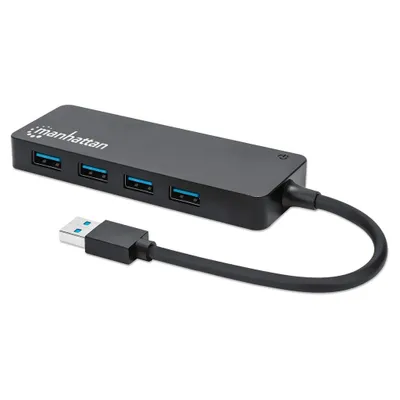 Produktbild von MANHATTAN 4-Port USB 3.2 Gen 1 Hub USB-A St./ 4x A-Buchse