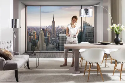 Produktbild von Komar Fototapete "Penthouse", grau, 368 x 254 cm