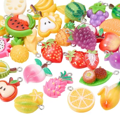 Produktbild von 30 Stück Obstperlen für DIY Schmuck und Accessoires