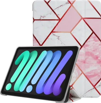 Immagine prodotto di Cadorabo copertura per Apple iPad MINI 6 (8,3 pollici) custodia del telefono cellulare design bianco copertura protettiva tablet caso TPU borsa