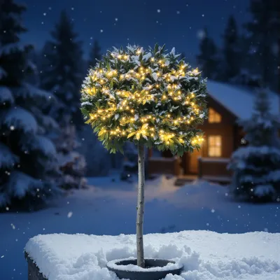 Produktbild von esotec Solar Cluster-Lichterkette mit 200 micro LEDs Draht wetterfest 102581, KI-generiertes Bild