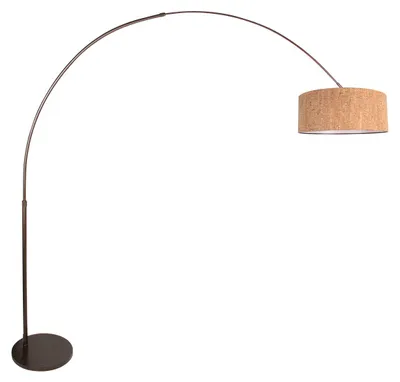Image de Lampadaire - marron - Sparkled Light - métal textile - Ø 45cm - E27 - 4754CA - Steinhauer