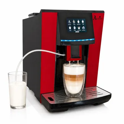 Produktbild von Acopino Vittoria RED Kaffeevollautomat – rote Espressomaschine mit One Touch Funktion, Milchsystem, Mahlwerk & Heißwasserfunktion