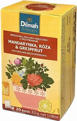 Obrázek produktu pro Dilmah Černý čaj Růže a citrusy 20 sáčků