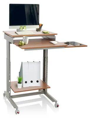 Obrázok produktu pre hjh OFFICE stojaci stôl WORKSTATION výškovo nastaviteľný stôl na sedenie, stojaci stôl na notebook pre domácnosť a kanceláriu, výška 71,5 - 107,5 cm