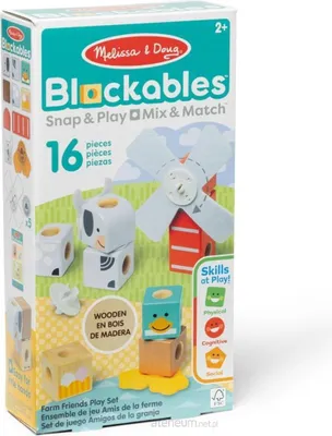 Produktbild von Melissa & Doug – Blockables „Bauernhof-Freunde“-Spielset – 16-teilig