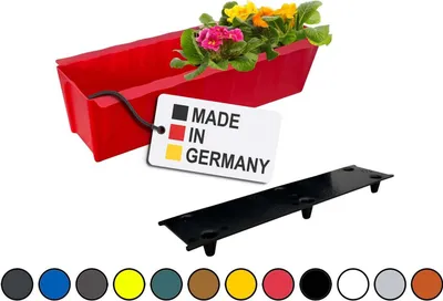 Produktbild von BURI Euro-Paletten Blumenkästen-Einsätze inkl. Bewässerungsmatte | 37,3cm | Pflanzkasten für Europalette Palette | Balkonkasten | Blumentopf | aus stabilen Kunststoff | Germany