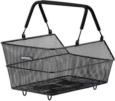 Produktbild von Basil Icon M, Hinten, Fahrradkorb, Stahl, Schwarz, 26 l, 400 mm