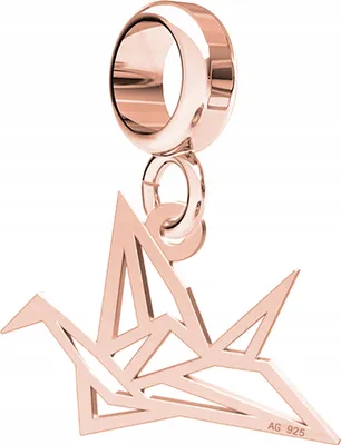 Produktbild von Charms Pozłacany Ptak Origami Blaszka z Ptaszkiem Ptak Ptaszek SREBRO 925