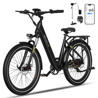 Produktbild von RCB G6 27,5 Zoll E-Bike, City Elektrofahrrad & E-Hollandrad mit Tiefeinstieg, Drehmomentsensor, 36V 13Ah, 250W, 7-Gang, Leichtbau-Alurahmen, App & NFC