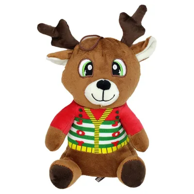 Produktbild von Plüschtier Rentier "Gustav" im Weihnachts-Look - ca. 25 cm